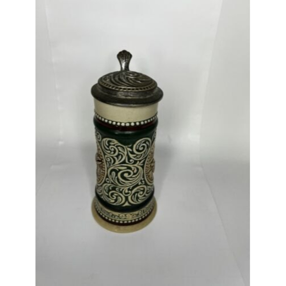 Vintage 1978 AVON Fishing Lidded Beer Stein Mug Rainbow Trout Hunting Dog - Picture 3 of 8